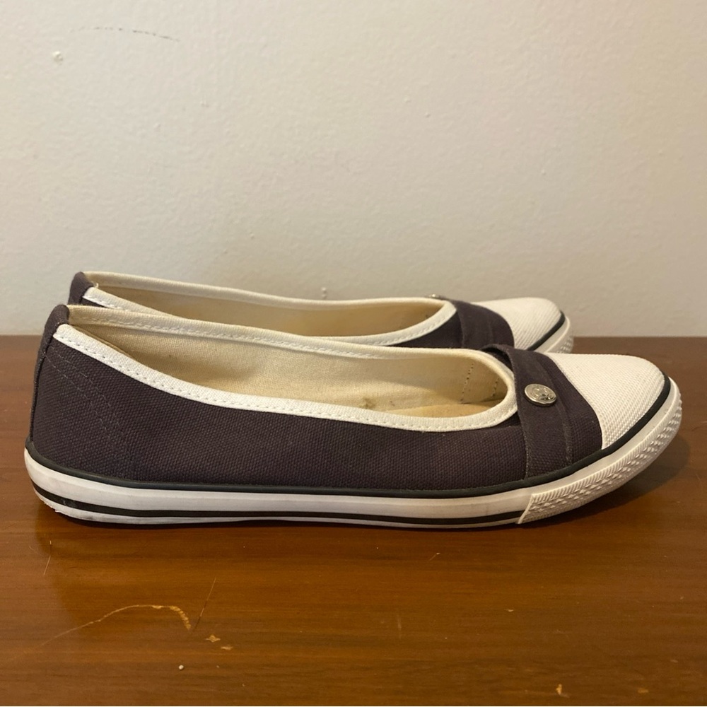 Longchamp Le Pilage Women's Grey and White Ballet Flat Shoes Women’s Size 6 - Picture 3 of 11